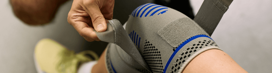 Medizinische Bandagen unterschiedlicher Art für Gelenke und Körperregionen, geeignet für den Therapiebedarf