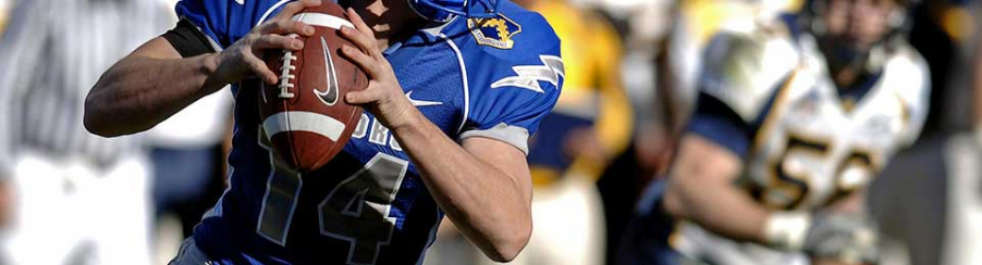 Mehrere hochwertige Football Bälle in verschiedenen Größen und Designs auf einem Spielfeld – optimal für Training, Wettkampf und Freizeit