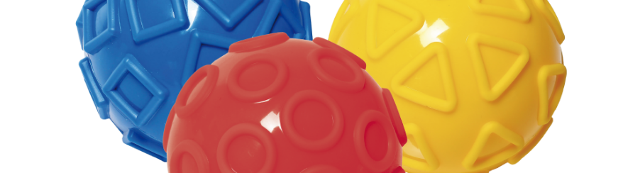 Bunte Motorikbälle in verschiedenen Größen und Materialien für Kinder und Erwachsene als vielseitiges Motorikspielzeug