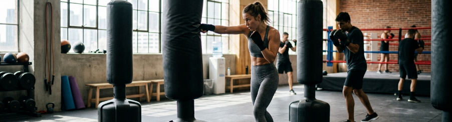 Stehender Boxsack mit befüllbarem Standfuß für Boxtraining im Kampfsport