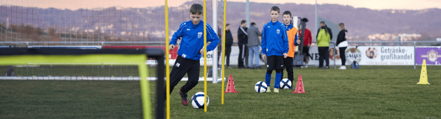 Fußballmannschaft jubelt gemeinsam auf dem Sportplatz