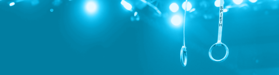 Spieth Turnringe in Turnhalle