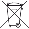 Symbol der durchgekreuzten Mülltonne